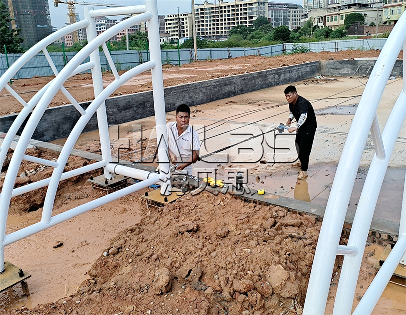 湖南衡陽長寧無動力樂園施工現(xiàn)場