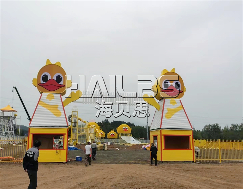 河北承德狂歡鴨主題無動(dòng)力樂園施工現(xiàn)場